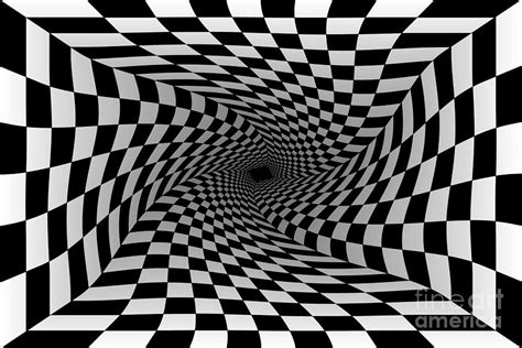 Optical Illusion 3D Pattern Digital Art by Jodoto Design - Pixels