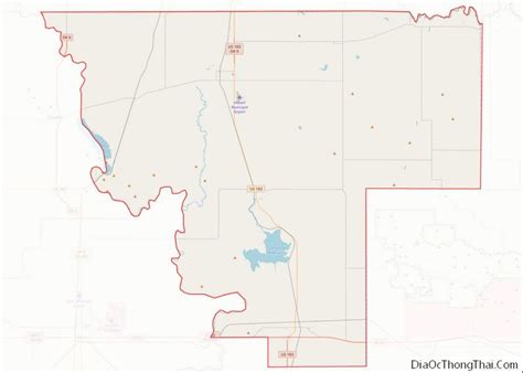 Map of Kiowa County, Oklahoma - Thong Thai Real