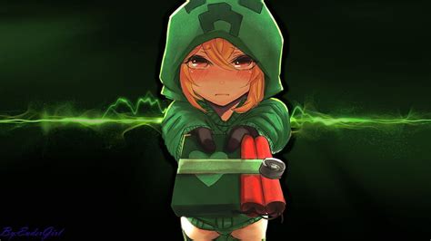 Minecraft Creeper Girl, creeper anime girl HD wallpaper | Pxfuel