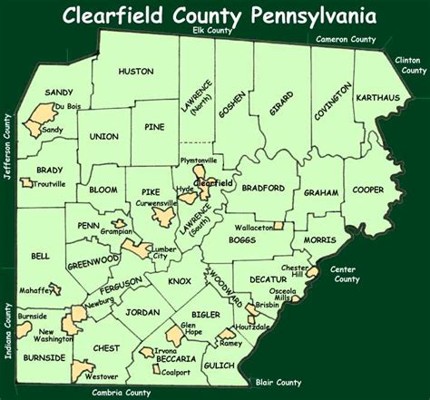 Map Of Clearfield County Pa - Shela Dominica