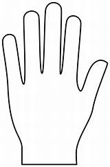 Mano Para Colorear Página sketch template
