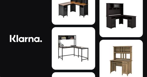 Black desk with hutch • Compare & see prices now