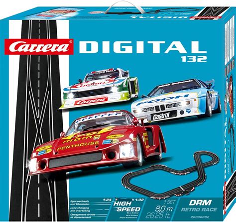 Carrera 30002 DRM Retro Race 1/32 Slot Car set.