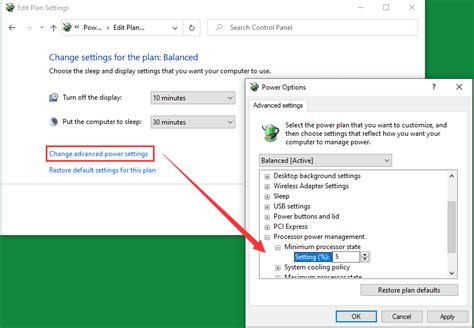 Minimum Processor State Windows 10/11: 5%, 0%, 1%, 100%, or 99% - MiniTool