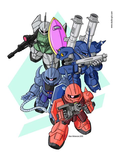 SD Zeon Mobile Suits by RedShoulder on DeviantArt