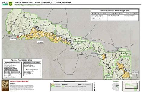 Apache-Sitgreaves National Forests close 4 Areas