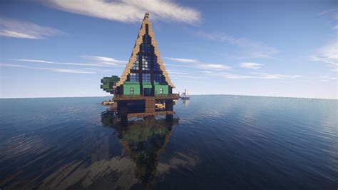 Island dock house : Minecraft