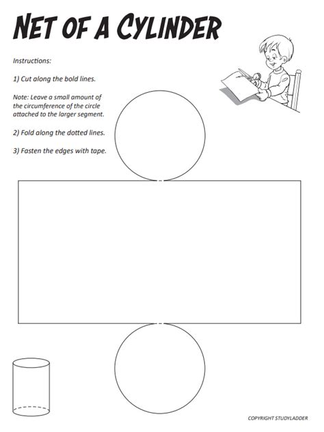 Constructing a cylinder from its net - Studyladder Interactive Learning Games