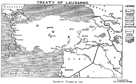 turkey's original map in treaty of Lausanne and the modern tukey's ...