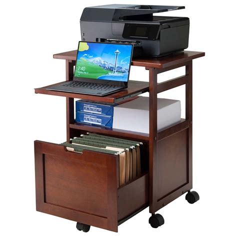 Winsome Piper Mobile Printer Stand in Walnut