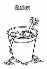 Shovel And Pail Coloring Page sketch template