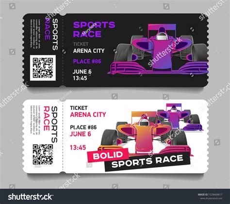 Sport Car Racing Competition Entering Tickets Stock Vector (Royalty Free) 1529668817 | Shutterstock