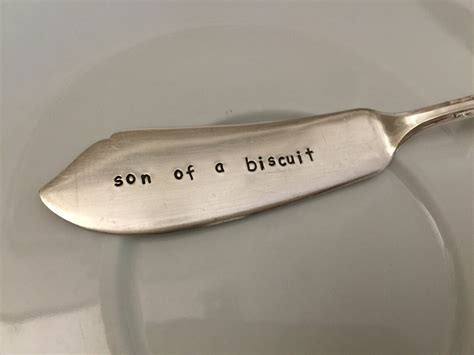 Son of A Biscuit Recycled Silverware Hand Stamped Cheese - Etsy