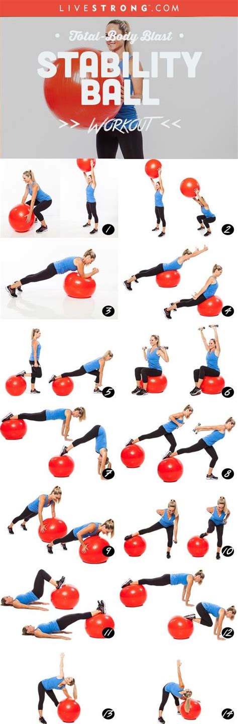 13 Stability Ball Exercises for a Full-Body Workout | Livestrong.com | Stability ball exercises ...