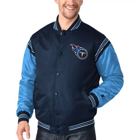 NFL Tennessee Titans Jacket | Tennessee Titans Satin Varsity Jacket