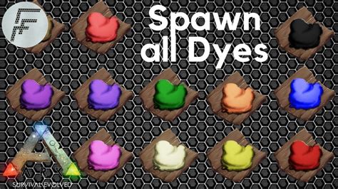 How to Spawn Every Color of Dye - ARK: Survival Evolved - YouTube