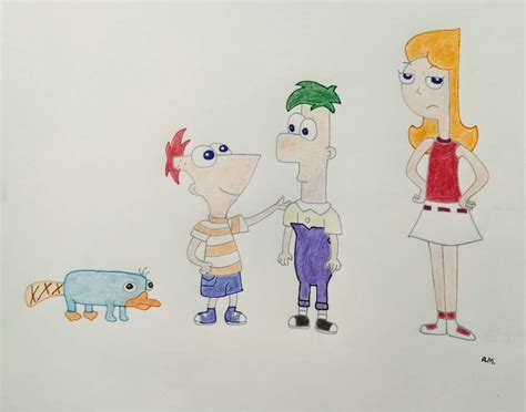 Phineas and Ferb and Candace and Perry by pink-purple-madness on DeviantArt