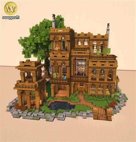 Spruce wood home. : r/Minecraftbuilds