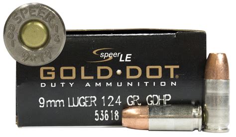 Speer 9mm Luger 124 gr HP Gold Dot Law Enforcement Duty 50/Box | Sportsman's Outdoor Superstore