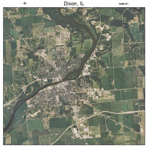 Aerial Photography Map of Dixon, IL Illinois