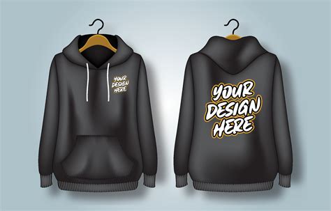 Realistic Hoodie Mock Up Template 10915689 Vector Art at Vecteezy