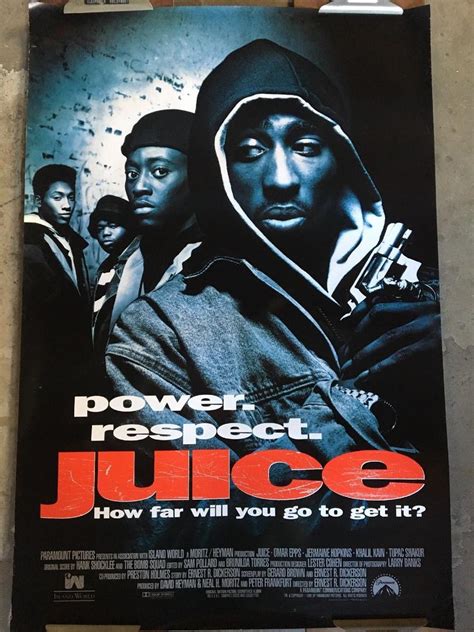 1990’s juice movie poster Tupac 2pac Shakur original double sided rolled 90’s | #1979385123