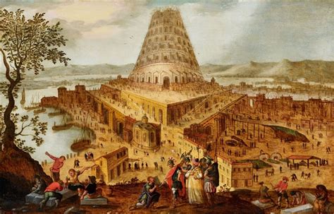 King Nimrod before the Tower of Babel by Hendrick van Cleve III on artnet