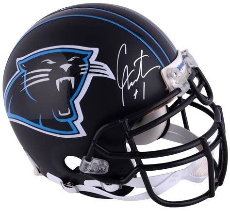 Autographed Cam Newton Carolina Panthers Authentic Helmet Black Matte ...