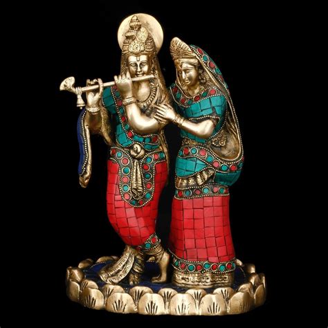 Brass Radha Krishna Statue, पीतल की राधा कृष्ण मूर्ति, पीतल की राधा ...