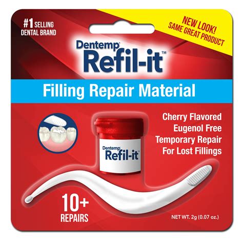 Dentemp Refil-It Filling Repair Material - Temporary Tooth Filling Kit (0.07 Oz) for Instant ...