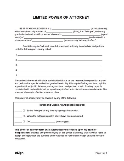 Free Power of Attorney Forms (11) | PDF | Word