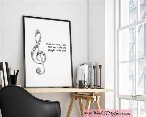 Set of 4 Music Word Art Design W Quote for SALE Perfect for - Etsy ...