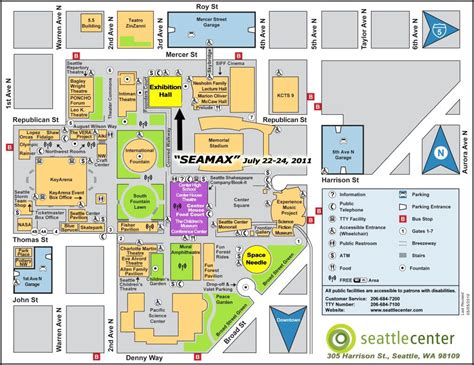 Seattle Center (yes this is a map; too many places for a proper photo). I love, love-love-LOVE ...