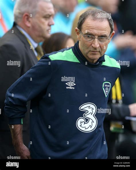 Republic of Ireland manager Martin O'Neill before the International Friendly at the Aviva ...