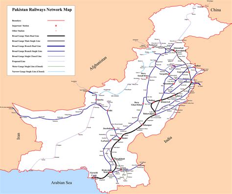 Pakistan Railway Network Map | Pakistan railways, Pakistan map, Railway ...