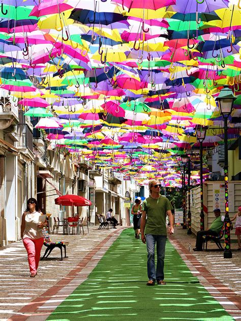 Hundreds of Umbrellas Once Again Float Above The Streets in Portugal | Bored Panda