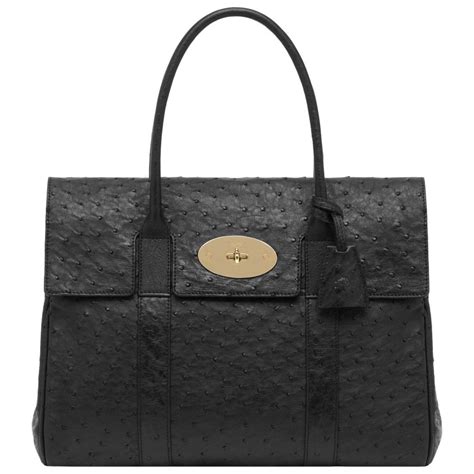 Mulberry Bayswater bag in black ostrich. Classic. | Bags, Classic leather bag, Ostrich bag