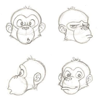 esquisses de chimpanzés par PixarVixen | Monkey drawing, Monkey art, Art drawings