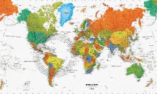 World Map Wall Mural MP4946M |Full Size Large Wall Murals |The Mural Store