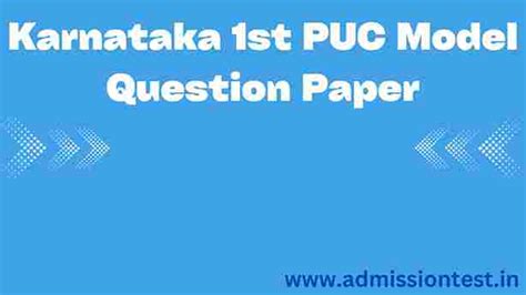 Karnataka 1st PUC Model Question Paper for Hindi 2023 : Syllabus, Exam Pattern,Application ...