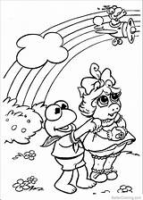 Muppet Babies Coloring Pages Rainbow  Free Printable sketch template