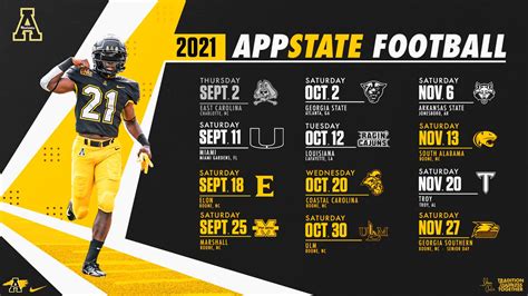 2021 App State Football Schedule Unveiled - WataugaOnline.com