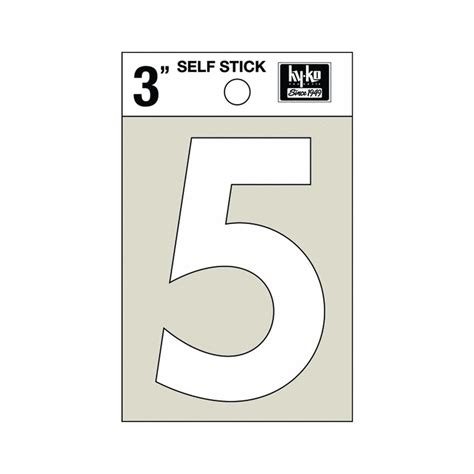 White Vinyl Die-Cut Self-Stick Numbers - Walmart.com - Walmart.com