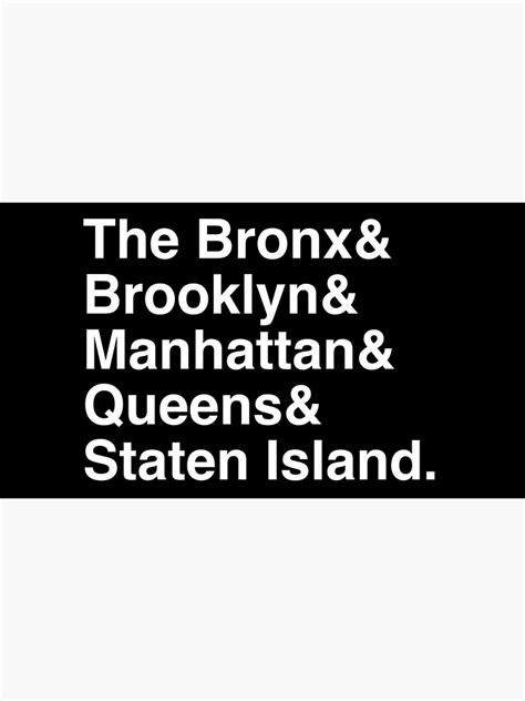 "New York City Boroughs" Poster by FLAREapparel | Redbubble