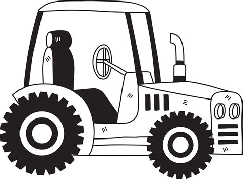 Hand Drawn cute yellow tractor illustration 11887605 PNG