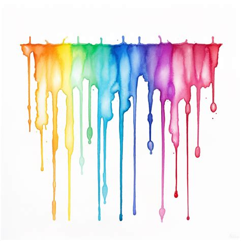 Premium Photo | A brightly colored drip of paint on a white surface generative ai