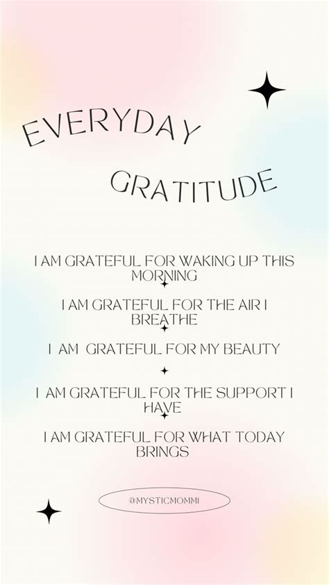 Everyday gratitude affirmations | Morning gratitude affirmation, Affirmations for happiness ...