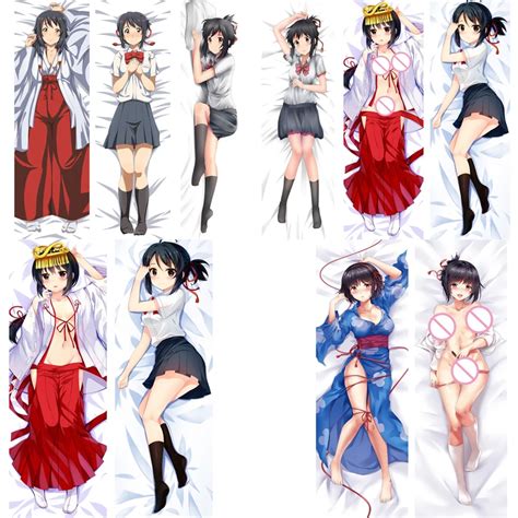 New update Anime Your name characters Miyamizu Mitsuha sexy girl Dakimakura throw pillow cover ...