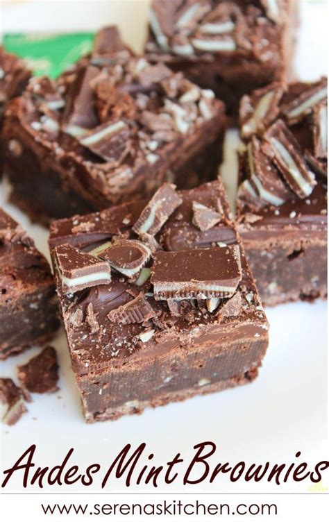 Andes Mint Brownies - Serena's Kitchen | Mint brownies, Andes mint ...