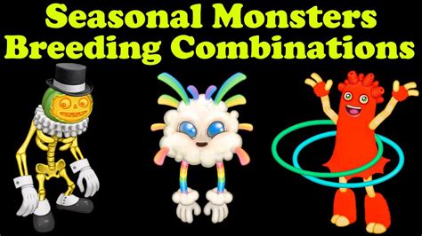 All Seasonal Monsters - Breeding Combinations (My Singing Monsters) 4k - YouTube